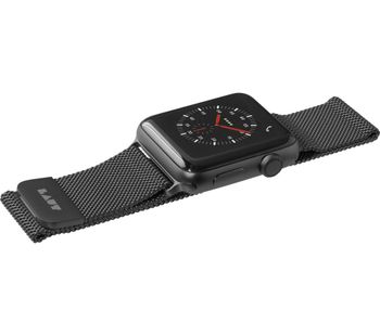 LAUT Apple Watch 42 / 44 mm Steel Loop Strap - Black, Small, Black
