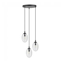 lampara de techo celeste transparente 3 luces