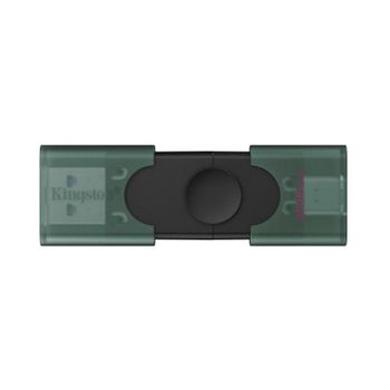 Pendrive Kingston DataTraveler Duo 256GB USB 3.2 Gen 1 Dual USB-A y USB-C Negro Verde