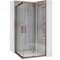 cabina de ducha rea city 90x90 sin plato de ducha brush copper 90 x 90 x 190 cm