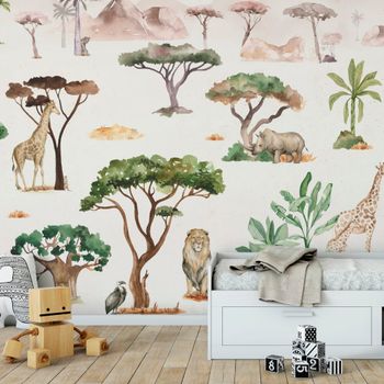 Papel pintado panorámico serengeti