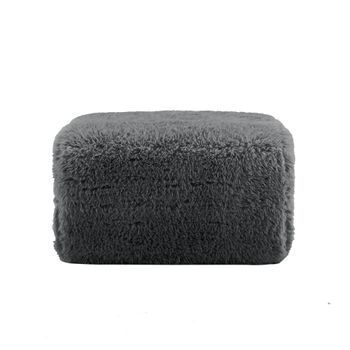Ottoman - Mueble Para Salón - Tejido De Felpa - Gris (80x75x42cm)