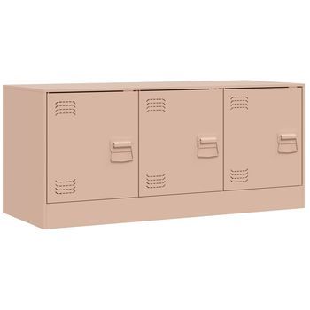 Mueble Tv | Mueble De Salón | Armario Tv De Acero Rosa 99x39x44 Cm