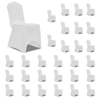 Funda De Silla Elástica Blanca 30 Unidades Vidaxl