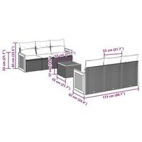 conjunto de sofa de jardin con cojines juego de 7 piezas