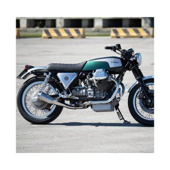 Silenciador de escape Moto Guzzi Le Mans '81- Mass Cafe Racer Curve kit 2-1