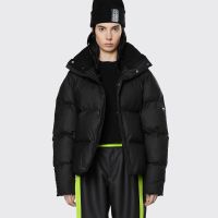 rains boxy puffer shell jacket - xl