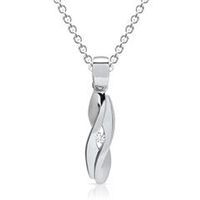 cadena de plata 925 con piedra circonita colgante