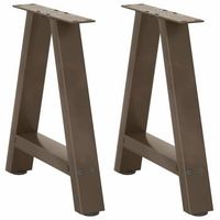 vidaxl patas para mesa de centro en forma de a 2 unidades 50 x 42-43 cm acero