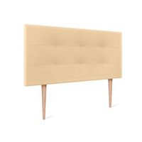 cabecero de polipiel capitone 95x115cm con patas camas 90 - vainilla