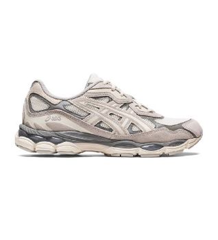 Asics para hombre. 1201A789 Zapatillas Gel NYC blanco crema (44.5), Beige, Plano, Cordones, Casual, Deportivo, Running, Multideporte