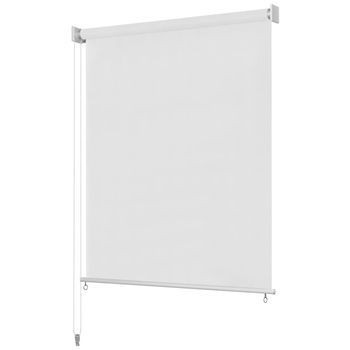 Persiana Enrollable De Exterior 355(ancho)x140(alto)cm Blanca Vidaxl
