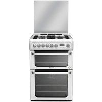 hotpoint hud61p dual fuel cooker - white white