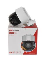 camara pt hikvision ds-2de2c600mwg-e 6mp para exteriores luz hibrida inteligente deteccion humana seguimiento automatico lite poe microfono y altavoz integrados