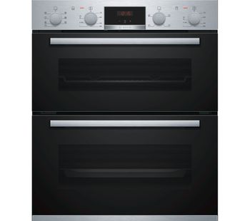 BOSCH Serie 4 NBS533BS0B Electric Built-under Double Oven - Stainless Steel, Stainless Steel