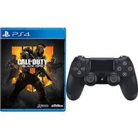 ps4 call of duty black ops 4  dualshock 4 v2 wireless controller bundle - black black