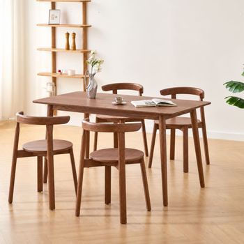 Mesa de comedor en madera de pino l120