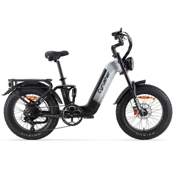 Bicicleta Eléctrica De Ruedas Anchas Cyrusher Kommoda 3.0, Batería De 48 V Y 20 Ah, Gris