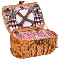 cesta de picnic rojo 40x28x22