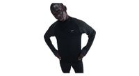 camiseta nike 1 2 zip negra  hombre