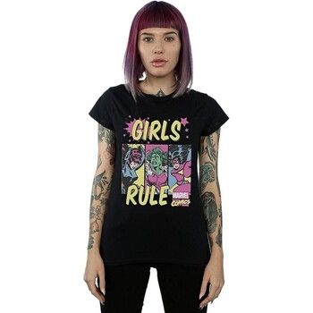 Marvel Camiseta Girls Rule para niña