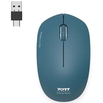 Ratón Port Designs 900545 inalámbrico RF 1600 DPI Azul ambidiestro USB