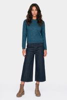jersey de cuello redondo de mohair denim m