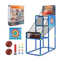 costway juego de baloncesto para ninos de pelotas adhesivas con marcador electronico y efectos de sonido 805 x 415 x 135 cm