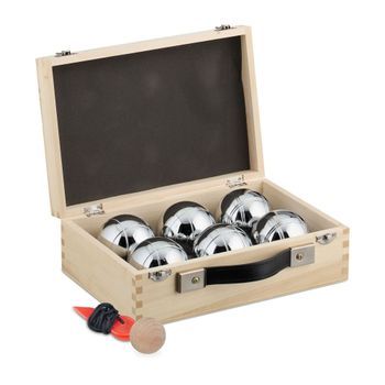 Juego De 6 Bolas De Petanca - Light Brown/black/silver - 11.9x29.3x22.2cm