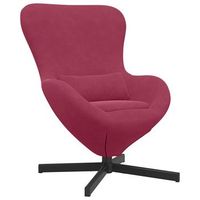 sillon huevo rojo vino 63 x 73 x 90 cm terciopelo vidaxl