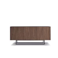 aparador 3 puertas en madera marron con patas 180x50 cm 80h