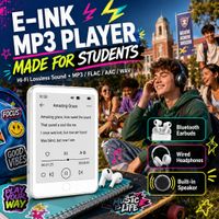 famue no game reproductor de mp3 y e-book anti-adiccion con pantalla de tinta electronica de 35 radio fm hifi sin perdidas bluetooth sin luz azul 128gb integrados
