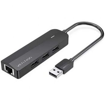 Docking Vention CHPBB 3xUSB 2.0/Micro USB PD/RJ45/Negro/ABS