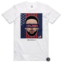 camiseta dearbball - splash usa stripes white