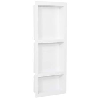 Hornacina De Ducha 3 Compartimentos Blanco Brillo 41x99x9 Cm Vidaxl