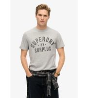 superdry para hombre m1012013a camiseta surplus gris xxl casual algodon manga corta