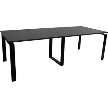 Mesa De Reuniones. Estructura Metálica Negra. 240x100 Cm. Gris. Ofilike