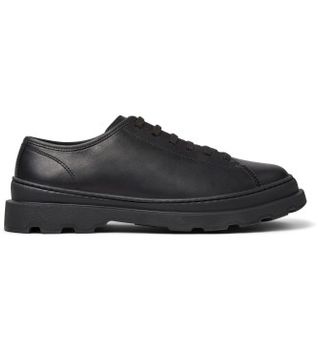 Camper para hombre. K101066-001 Zapatos de piel Brutus negro (42), Plano, Cordones, Casual