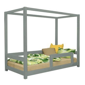 Cama Cabaña Infantil Bunky 90 X 190 Verde Salvia