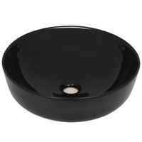lavabo de bano moderno  lavabo redondo de ceramica negro 415x135 cm