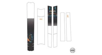 Kit protector de cuadro  p slicy  p custom space azul   negro mate
