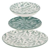 agathe servicio de mesa 12 piezas verde d265xp24cm - atmosphera createur dinterieur