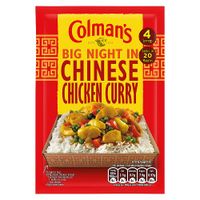 colmans big night in chinese chicken curry sachet