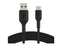 cable usb - belkin trenzado usb-c a usb-a 15 cm w compatibilidad universal negro