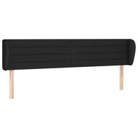 cabecero de tela negro 163x23x7888 cm
