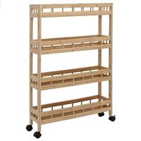 carrito de cocina con ruedas natural 60 x 18 x 97 cm bambu vidaxl