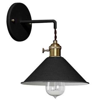 Lámpara Aplique De Pared - Diseño Vintage - Curie  Negro