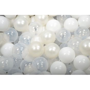 Meowbaby Juego De Bolas De Plástico 300 Piezas Perla/blanco/transparente