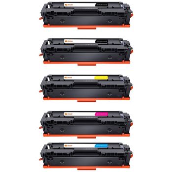 Pccom Essential Tóner Compatible con HP W2210x/w2211x/w2212x/w2213x/207x Negro/Cian/Magenta/Amarillo Pack 5