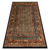 alfombra de lana kashqai 4301 500 oriental marco beige  verde 80x160 cm